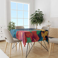 Polynesian Hibiscus Flower Waves Pattern Tablecloth LT9 - Polynesian Pride