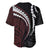 Polynesian Oxblood Line Art Tribal Tattoo Baseball Jersey