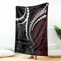 Polynesian Oxblood Line Art Tribal Tattoo Blanket LT9 - Polynesian Pride