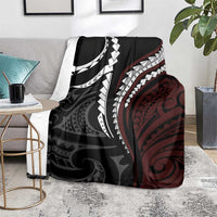 Polynesian Oxblood Line Art Tribal Tattoo Blanket LT9 - Polynesian Pride