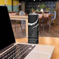 Polynesian Oxblood Line Art Tribal Tattoo Skinny Tumbler LT9 - Polynesian Pride