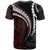 Polynesian Oxblood Line Art Tribal Tattoo T Shirt