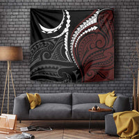 Polynesian Oxblood Line Art Tribal Tattoo Tapestry LT9 - Polynesian Pride