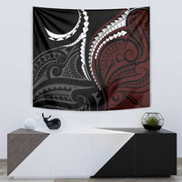 Polynesian Oxblood Line Art Tribal Tattoo Tapestry LT9 - Polynesian Pride