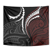 Polynesian Oxblood Line Art Tribal Tattoo Tapestry LT9 - Polynesian Pride