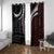 Polynesian Oxblood Line Art Tribal Tattoo Window Curtain