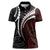 Polynesian Oxblood Line Art Tribal Tattoo Women Polo Shirt