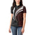 Polynesian Oxblood Line Art Tribal Tattoo Women Polo Shirt