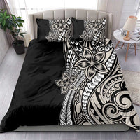 Polynesian Plumeria Floral Tattoo Pattern Bedding Set Beige Style LT9 - Polynesian Pride
