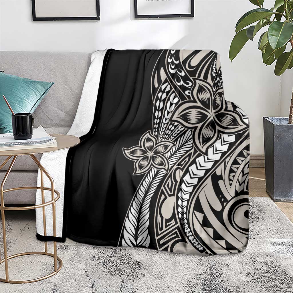 Polynesian Plumeria Floral Tattoo Pattern Blanket Beige Style LT9 - Polynesian Pride