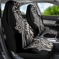 Polynesian Plumeria Floral Tattoo Pattern Car Seat Cover Beige Style LT9 - Polynesian Pride