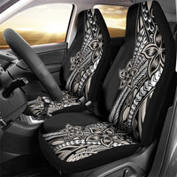 Polynesian Plumeria Floral Tattoo Pattern Car Seat Cover Beige Style LT9 - Polynesian Pride
