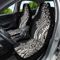 Polynesian Plumeria Floral Tattoo Pattern Car Seat Cover Beige Style LT9 - Polynesian Pride