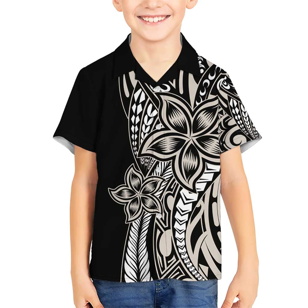 Polynesian Plumeria Floral Tattoo Pattern Hawaiian Shirt Beige Style LT9 - Polynesian Pride