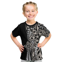 Polynesian Plumeria Floral Tattoo Pattern Kid T Shirt Beige Style LT9 Beige - Polynesian Pride