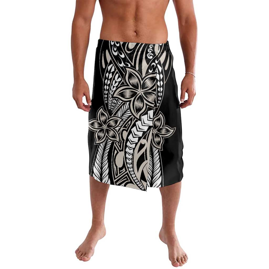 Polynesian Plumeria Floral Tattoo Pattern Lavalava Beige Style LT9 Beige - Polynesian Pride