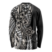 Polynesian Plumeria Floral Tattoo Pattern Long Sleeve Shirt Beige Style LT9 - Polynesian Pride