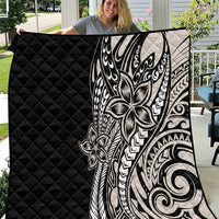 Polynesian Plumeria Floral Tattoo Pattern Quilt Beige Style LT9 Beige - Polynesian Pride