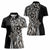 Polynesian Plumeria Floral Tattoo Pattern Women Polo Shirt Beige Style