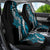 Polynesian Plumeria Floral Tattoo Pattern Car Seat Cover Blue Style