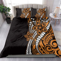 Polynesian Plumeria Floral Tattoo Pattern Bedding Set Gold Style LT9 - Polynesian Pride