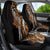 Polynesian Plumeria Floral Tattoo Pattern Car Seat Cover Gold Style