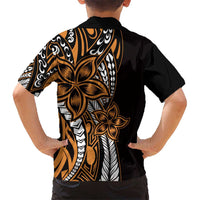 Polynesian Plumeria Floral Tattoo Pattern Hawaiian Shirt Gold Style LT9 - Polynesian Pride
