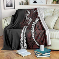 Polynesian Plumeria Floral Tattoo Pattern Blanket Oxblood Style LT9 Oxblood - Polynesian Pride