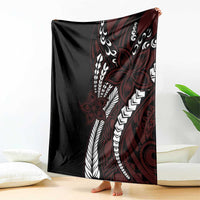 Polynesian Plumeria Floral Tattoo Pattern Blanket Oxblood Style LT9 - Polynesian Pride
