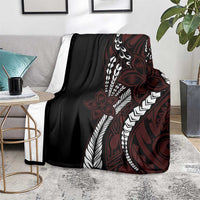 Polynesian Plumeria Floral Tattoo Pattern Blanket Oxblood Style LT9 - Polynesian Pride