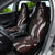 Polynesian Plumeria Floral Tattoo Pattern Car Seat Cover Oxblood Style