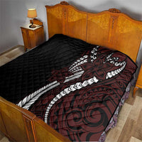 Polynesian Plumeria Floral Tattoo Pattern Quilt Oxblood Style LT9 - Polynesian Pride