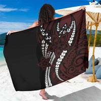 Polynesian Plumeria Floral Tattoo Pattern Sarong Oxblood Style LT9 One Size 44 x 66 inches Oxblood - Polynesian Pride