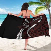 Polynesian Plumeria Floral Tattoo Pattern Sarong Oxblood Style LT9 - Polynesian Pride