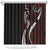 Polynesian Plumeria Floral Tattoo Pattern Shower Curtain Oxblood Style