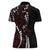 Polynesian Plumeria Floral Tattoo Pattern Women Polo Shirt Oxblood Style