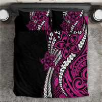 Polynesian Plumeria Floral Tattoo Pattern Bedding Set Pink Style LT9 Pink - Polynesian Pride