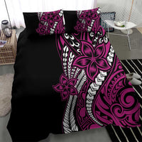 Polynesian Plumeria Floral Tattoo Pattern Bedding Set Pink Style LT9 - Polynesian Pride