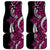 Polynesian Plumeria Floral Tattoo Pattern Car Mats Pink Style