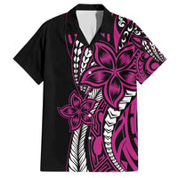 Polynesian Plumeria Floral Tattoo Pattern Hawaiian Shirt Pink Style LT9 Pink - Polynesian Pride