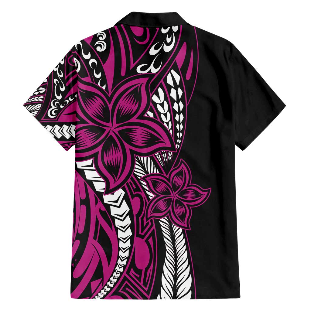 Polynesian Plumeria Floral Tattoo Pattern Hawaiian Shirt Pink Style LT9 - Polynesian Pride