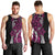 Polynesian Plumeria Floral Tattoo Pattern Men Tank Top Pink Style