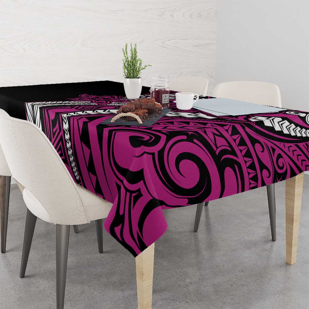 Polynesian Plumeria Floral Tattoo Pattern Tablecloth Pink Style LT9 - Polynesian Pride