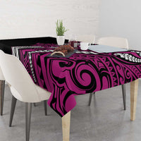Polynesian Plumeria Floral Tattoo Pattern Tablecloth Pink Style LT9 - Polynesian Pride