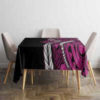 Polynesian Plumeria Floral Tattoo Pattern Tablecloth Pink Style LT9 - Polynesian Pride