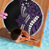 Polynesian Plumeria Floral Tattoo Pattern Beach Blanket Purple Style LT9 - Polynesian Pride