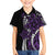 Polynesian Plumeria Floral Tattoo Pattern Family Matching Puletasi and Hawaiian Shirt Purple Style