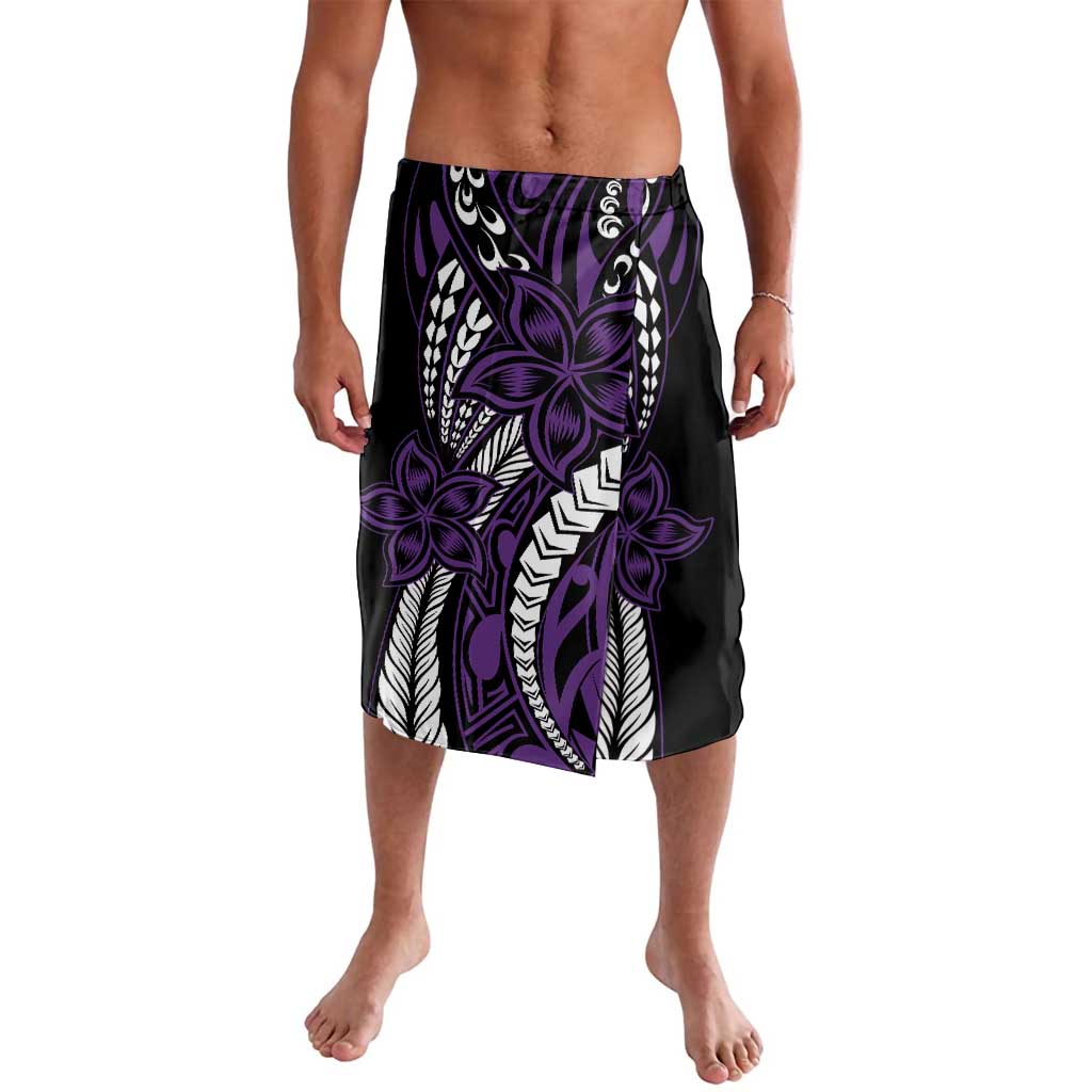 Polynesian Plumeria Floral Tattoo Pattern Lavalava Purple Style LT9 Purple - Polynesian Pride