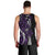 Polynesian Plumeria Floral Tattoo Pattern Men Tank Top Purple Style