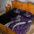 Polynesian Plumeria Floral Tattoo Pattern Quilt Bed Set Purple Style